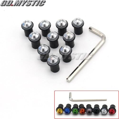 10Ps Motorcycle 5mm Windscreen Windshield Bolts Screw Nut Fastener Kit For YAMAHA MT-07 MT-09 MT 07 09 MT07 MT09 Tracer FZ1 FZ8