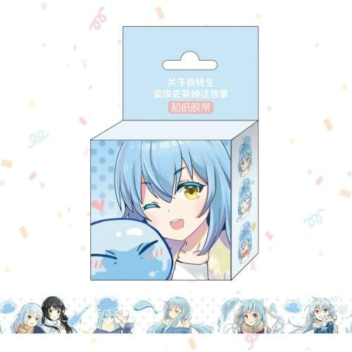 10pcs/lot 1.5cm*5m Shitara Suraimu Datta Ken Anime Tape Adhesive Tape DIY Scrapbooking Sticker Label Masking Tape toy gift