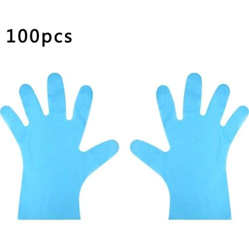 100 Pieces Universal Multifunctional Disposable Working Gloves Kitchen PVC Gloves Thickened Leak-proof Beauty Care Gloves Clean