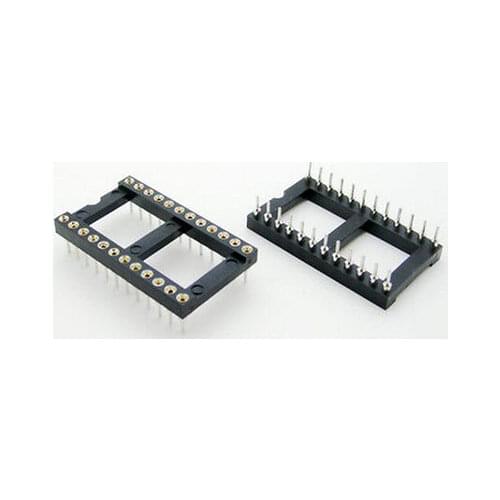 20PCS 24 Pin Round DIP IC Socket Adapter Wide 24Pin Pitch 2.54mm Connector