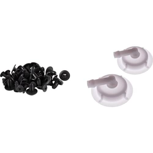 20Pcs Car Bumper Fender 6mm Hole Black Plastic Rivets with 2Pcs Radiator Coolant Reservoir Overflow Tank Cap for Honda