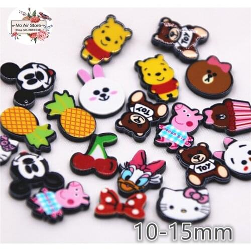 20pcs Resin planar mini size cherry/strawberry/animal flat back Art Decoration Charm Craft DIY hair bow center accessories