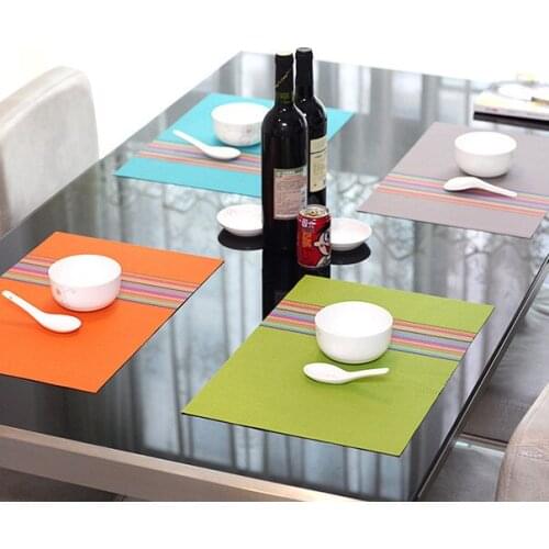 4Pcs/lot free shipping Placemat pvc dining table mat disc pads bowl pad coasters waterproof table cloth pad slip-resistant pad