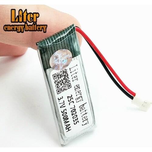 50pcs/lot 3.7V 500mAh Li-ion battery Ha Bosen h107d overflew FY310B Tanco m62R remote quadrocopter 702035 25C
