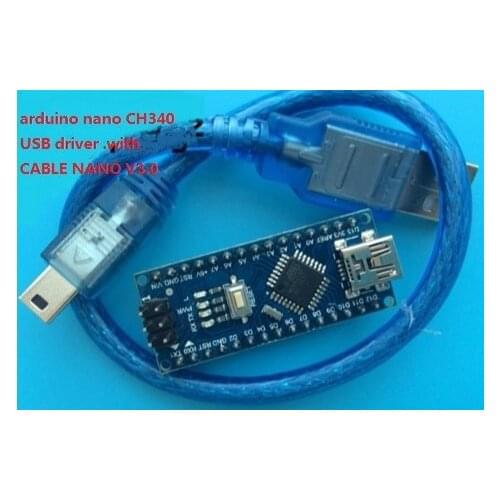 DHL free. 100pcs/lot. soldered Nano 3.0 controller compatible with arduin-o nano CH340 USB driver.with CABLE NANO V3.0