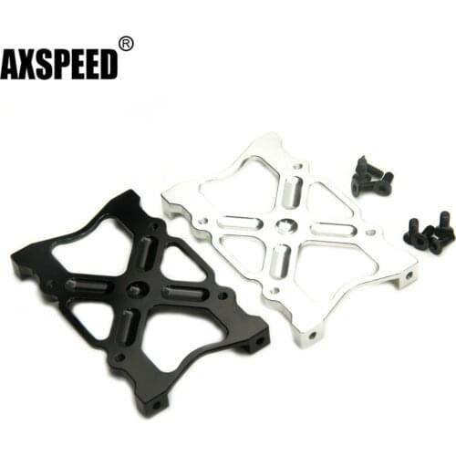 AXSPEED 1pc Black Silver Aluminum Bumper Mounting Plate Accessories for Axial SCX10 1:10 Scale RC Car High Quality