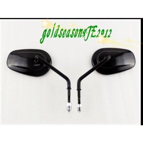 Freeshipping Motorcycle Black Oval Mirror for Harley Softail Dyna Sportster Touring Cruiser