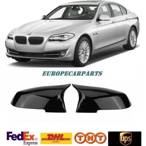 For BMW 5 (F10) 2011-2016 Bat Mirror Cover Piano Black 2 pieces