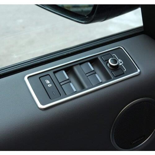 For Land Rover Range Rover Sport 2014-2017, ABS Plastic Window Lift Switch Button Frame Cover Trim