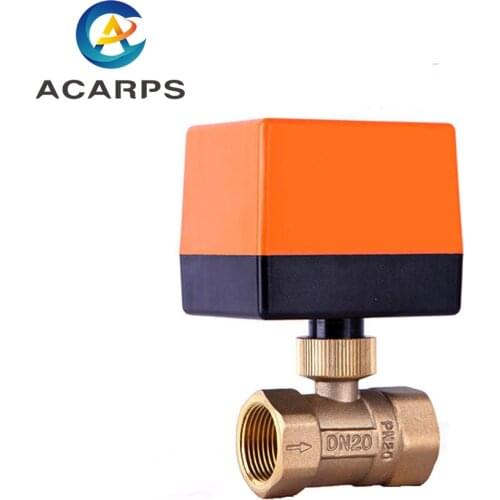 1/2" 3/4" Electric Ball Valve 3-wire 2-way Control Brass Thread Electric Ball Valve Stable Motorized Ball Valve