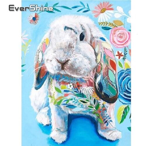 EverShine DIY 5D Rabbit Diamond Painting Full Square Diamond Embroidery Sale Rhinestones Art Cartoon Cross Stitch Handwork Gift