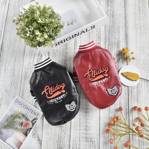 Leather Dog Jacket Winter Pet Coat Outfit Garment Puppy Apparel Small Dog Clothes Pomeranian Yorkshire Poodle Schnauzer Clothing