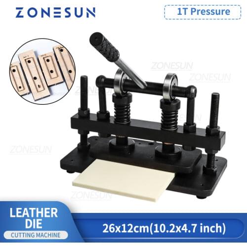 ZONESUN 26x12cm Double Wheel Hand leather cutting machine,photo paper,PVC/EVA sheet mold cutter,leather Die cutting machine