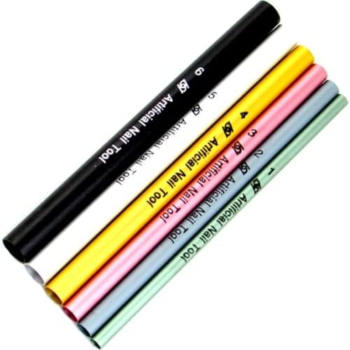 Metal Curve Rod Shape Sticks,6pcs/set Creative Nail Art Equipment,For Acrylic Nail Forms Manicure Nail Design Tools