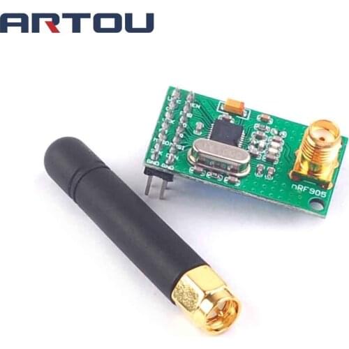 NRF905 Wireless Transceiver Module Wireless Transmitter Receiver Board NF905SE With Antenna FSK GMSK 433 868 915 MHz