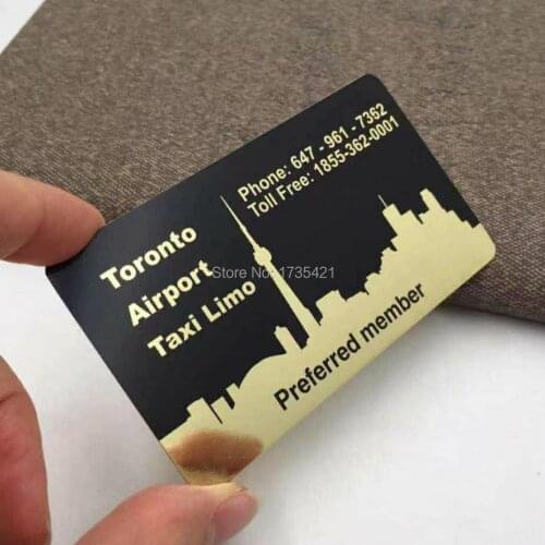 Custom gold metal business card/metal membership card/etched metal card with customized printing