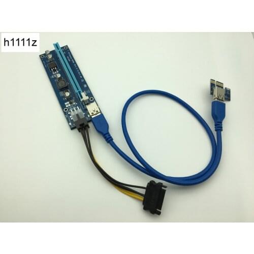 New PCI-E Express 1x to 16x Powered Extender Riser Adapter Card USB 3.0 Cable 60cm PCIe Riser Card for Bitcoin BTC Miner Mining