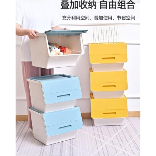 Plastic Toys Storage Box Childrens Products Open Door Before Clothes Organizer Shoe Storage Boxes Bread Makeup Storage Bins
