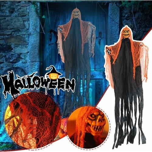 Halloween Hanging Ghost Props Horror Decoration Design Pumpkin Straw Windsock Pendant Outdoor Indoor Bar Party Background Decors