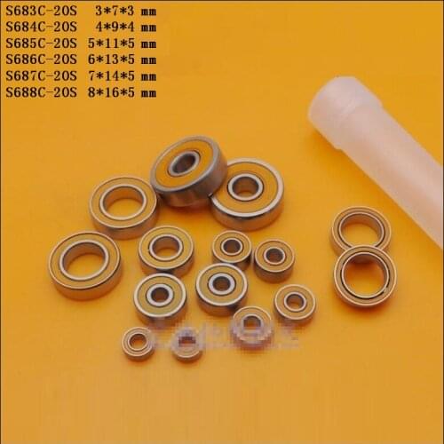 S683C / S684C / S685C / S686C / S687C / S688C-2OS Fishing Reel Bearing Orange Rubber Stainless Steel Hybrid Ceramic Ball Bearing