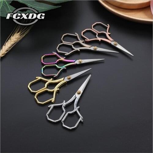 Sewing Supplies and Accessories Professional Tailor Scissors Stainless Steel Antique Scissors Sharp Gold Sewing Thread Scissors