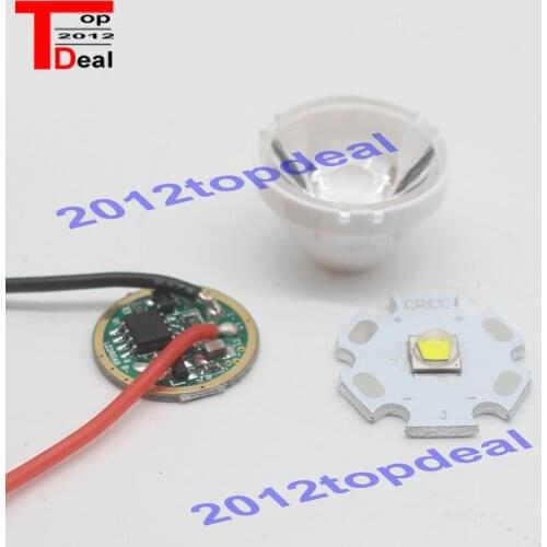 1set CREE Xlamp XML2 XM-L2 T6 U2 10W white 6500k High Power LED chip light +driver+lens 1kit