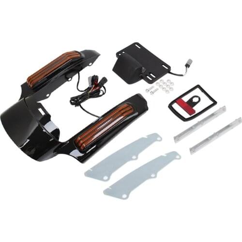 Motorcycle LED Rear Fender Extension Fascia For Harley Touring Electra Glide Road King Street Glide Ultra Limited FLHTK 2014-Up