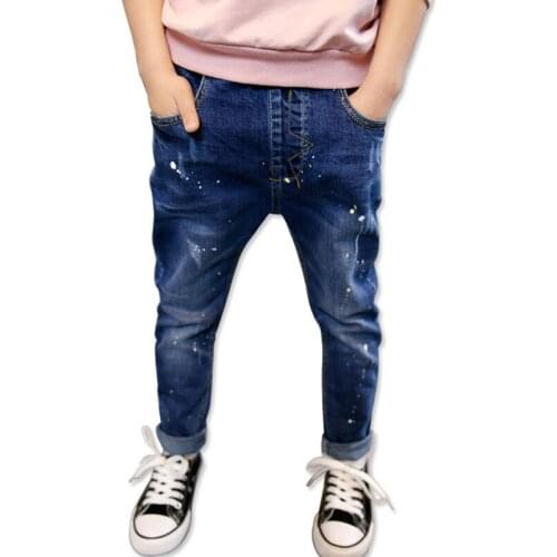 2018 Spring Kids Pants Girls Baby Boys Jeans Fashion Children Jeans for Boys Kids Casual Denim Pants Toddler Kids Clothing 5-12Y