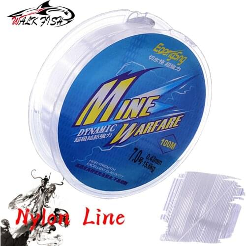 WALK FISH 100m Fishing Line Japan Material Not Durable Fishing Line Mainline Monofilament Nylon Fishing Line Bass Fishing Tools