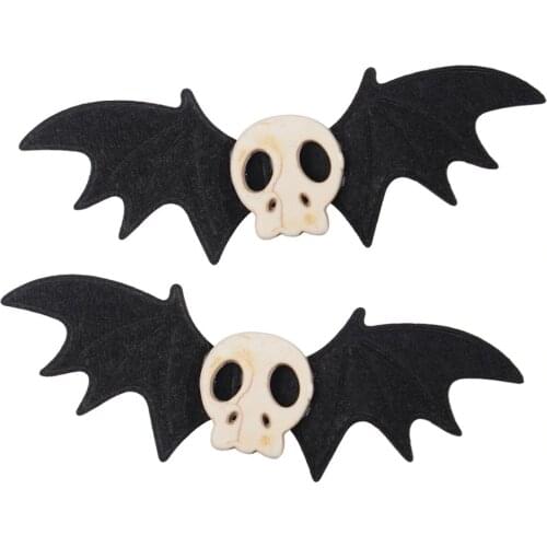 Gothic Lolita Halloween Skull Bat Blavk Wings Hairpin Cosplay Girl Hair Accessories Hair Clip Headdress