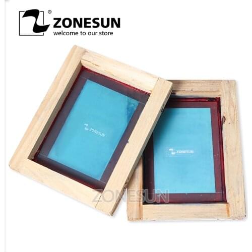 ZONESUN Custom Printing Wood Frame Silk Screen Print Polyester Mesh Circuit Boards For Metal Cloth Grass T-shit Printing