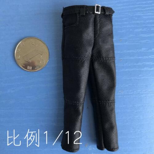 1:12th Accessory Leather Pants Model for 6" Body Doll