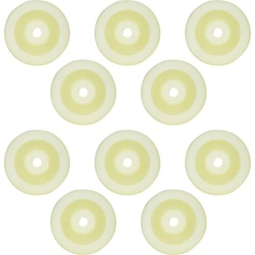 10Pcs Nylon Wheel 2.5in Nylon Round Pulley Roller Caster 25kg Maximum Load For Small Flat Car