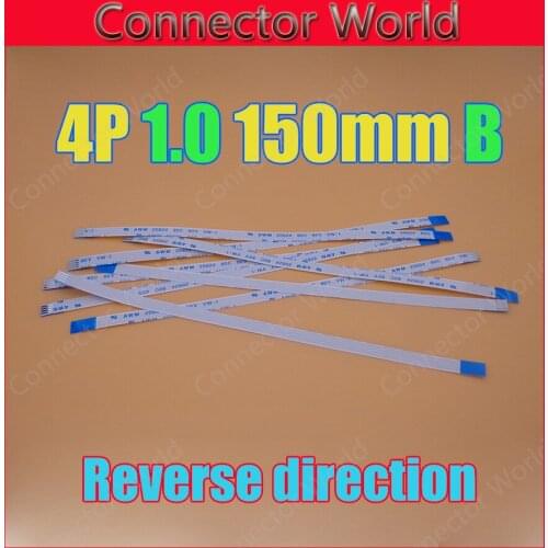 2-500pcs FFC FPC flat flexible 4pin cable 1.0mm pitch 4 pin reverse Length 150mm Width 5mm 4p Ribbon Flex Cable Free Shipping