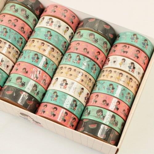 32 pcs/Lot No.23 girl paper tapes 1.5cm*5m washi tape Decorative masking adhesive tape stickers Stationery school supplies F921