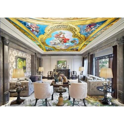 Wallpaper 3d ceiling European style angel ceiling decoration murals 3d ceiling murals wallpaper 3d customized wallpaper