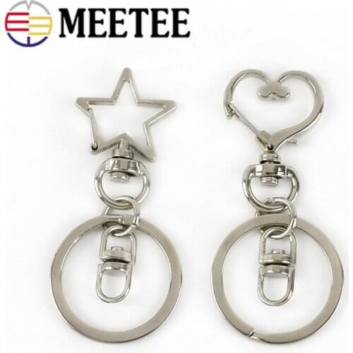 5/10pcs 30mm Silver Metal O Ring Buckles for Keychain Key Rings Trigger Clips Clasp Keyrings Snap Hooks DIY Hardware Accessories