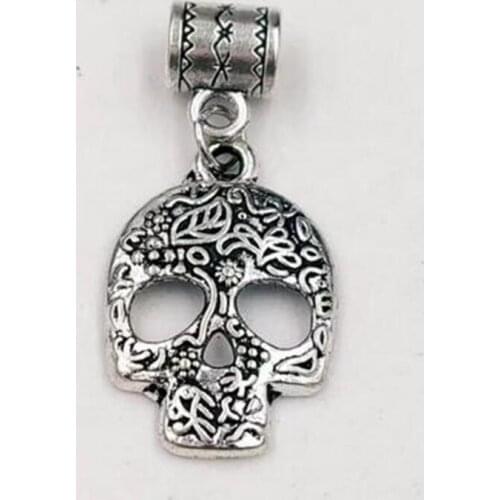 50pcs-- Mixed style Skull Head Charms Skull Charm Pendants Fashion Jewelry Accessories Wholesale