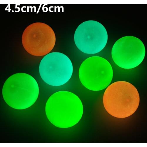 8pcs 45/60mm Stick Wall Ball Glowing Globbles Fidget Toy Target Ball Xmas Sticky Throw Stress Kids Gift Decompression Squash