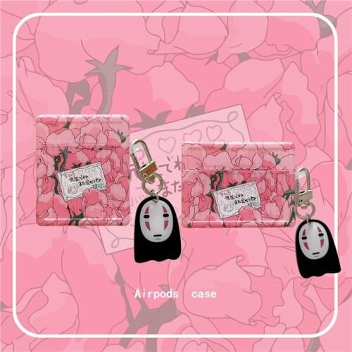 Cartoons Spirited Away No Face Man PVC Case for AirPods 1 2 Pro Protective Wireless Bluetooth Earphone Box Cover Accessories