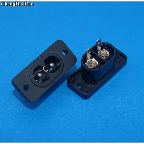 ChengHaoRan AC 250V 2.5A IEC320 C7 Socket Soldering Pins Power Connector IEC 320