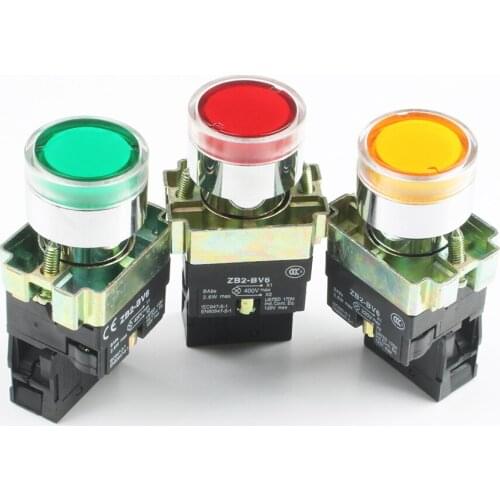 XB2-BW3361 XB2-BW3462 XB2-BW3561 LED self-resetting metal head with light start button switch indicator opening 22MM illuminated