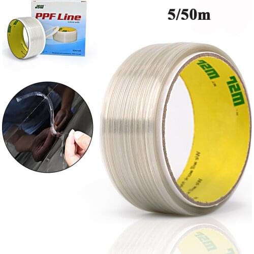 FOSHIO 5/50M Vinyl Wrapping Knifeless Tape PPF Cutting Line Car Stickers Cut Tool Auto Paint Protective Film Cutter Accessories