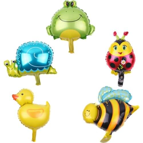 Mini Animal Foil Balloons Bee Frog Snail Duck Aluminum Balloon Birthday Party Decoration