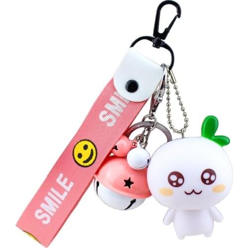 Fashion Cute Cartoon Key Chain Couple Keychain Pvc Doll Porte Clef Women Key Ring Car Purse Bag Pendant Key Chains Gift Trinket