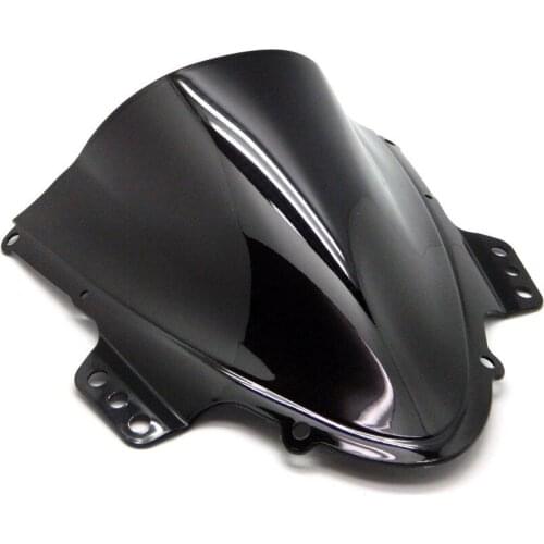 Motorcycle Black Double Bubble Windscreen Windshield Screen ABS Shield Fit For Suzuki GSXR GSXR1000 GSX-R1000 2005-2006 K5