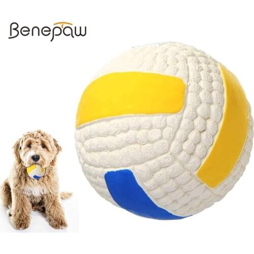 Benepaw Squeaky Rubber Dog Balls For Small Medium Large Dogs Interactive Floatable Bouncy Pet Toys Water Sports Fetch And Play