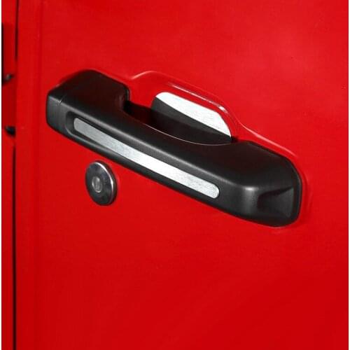 Out Side Door Handles Cover Wrist Sticker Knob Decorative Trim Exterior Accessories For Wrangler 2018 2019 2020