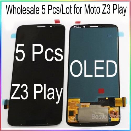 WholeSale 5 Pcs/lot for Moto Z3 Play LCD Screen Display with Touch Digitizer Assembly XT1929