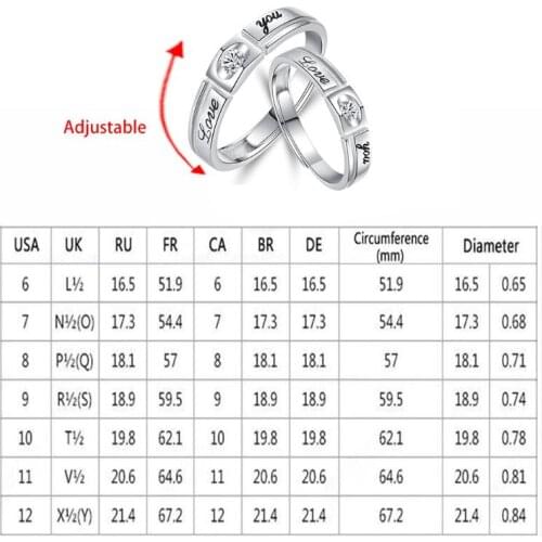 Couple Rings DIY Unisex Wedding Rings for Women Men Lover Anniversary Jewelry Gift